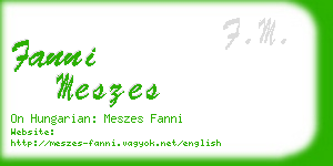 fanni meszes business card